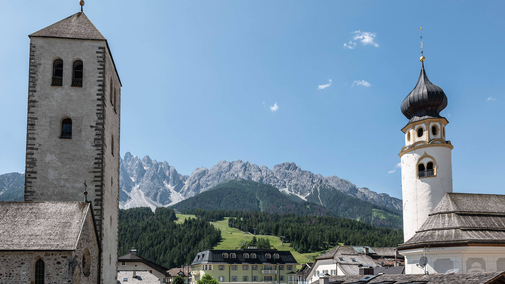 Blick auf Kirchen und Haunold - Residence Kugler